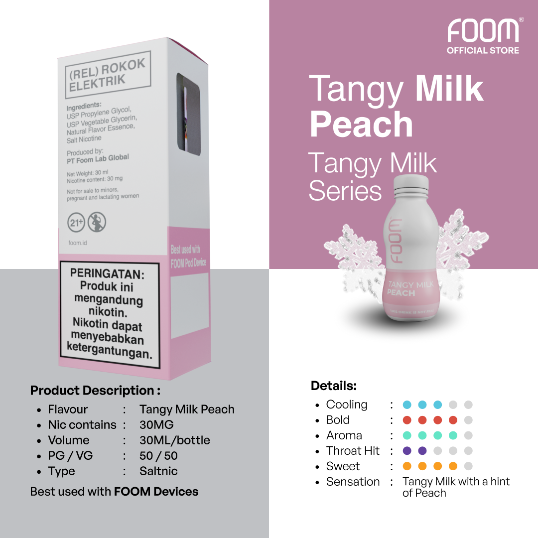 Liquid FOOM Tangy Milk Series - Tangy Milk Peach 30 ml