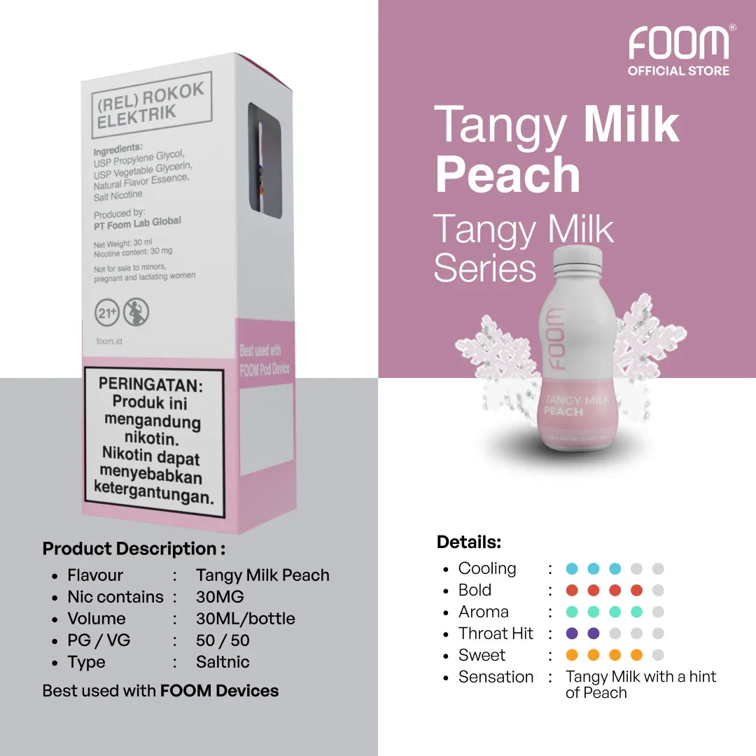 FOOM Liquid Vape Salt Nic Enak dan Pods Vape Terbaik | 8997024696413-tangy_peach-2