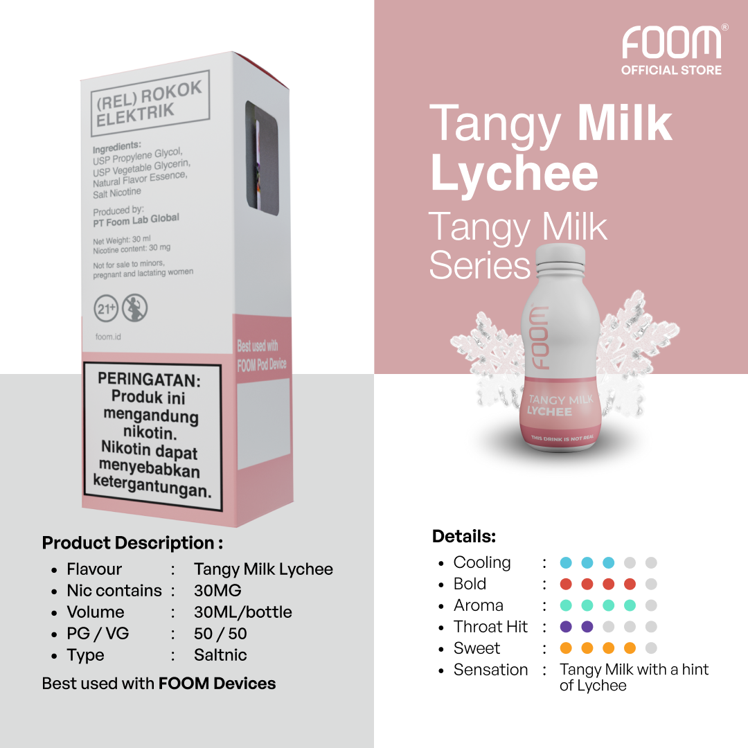 Liquid FOOM Tangy Milk Series - Tangy Milk Lychee 30 ml