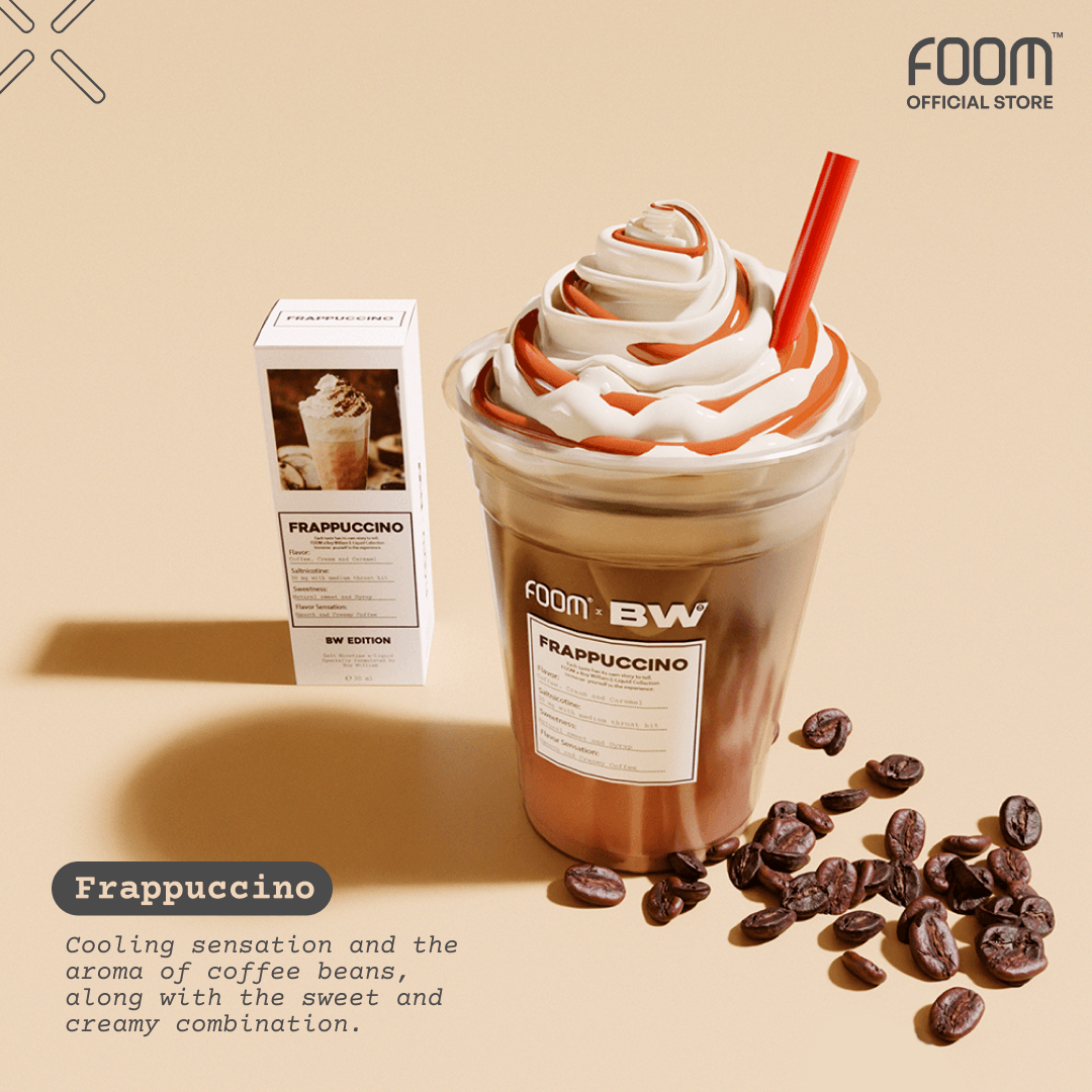 Frappuccino - Liquid FOOM x BW Series | Liquid Vape Salt Nic Enak dan Pods Vape Terbaik - FOOM