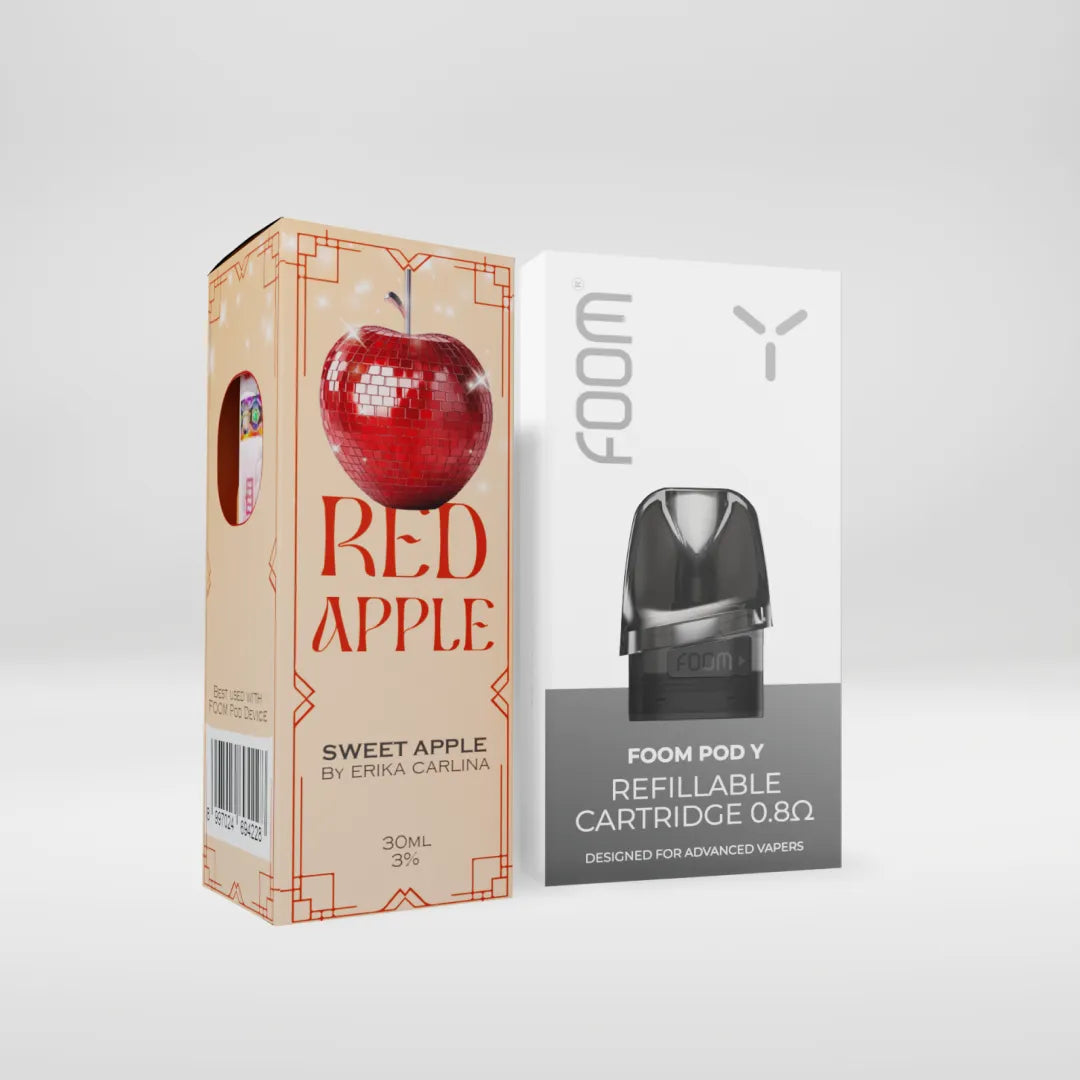 Paket Bulanan Cartridge Pod Y + Liquid | Liquid Vape Salt Nic Enak dan Pods Vape Terbaik - FOOM