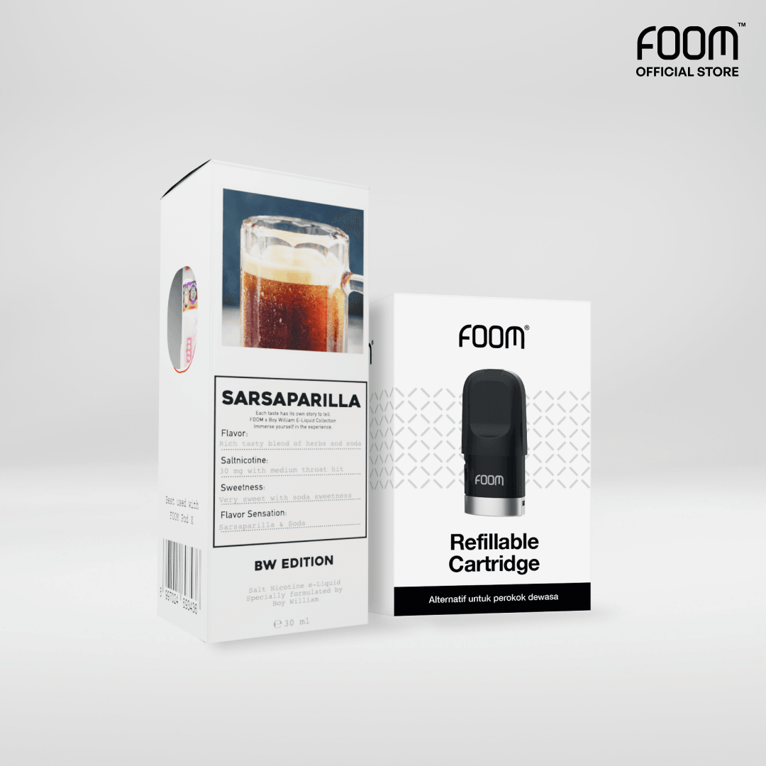 Paket Bulanan FOOM Cartridge + Liquid BW & Prediksi Series | Liquid Vape Salt Nic Enak dan Pods Vape Terbaik - FOOM
