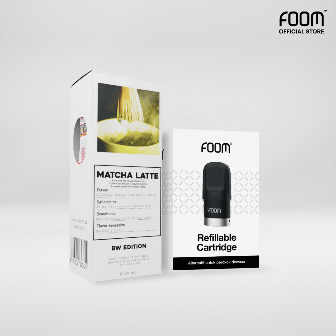 Paket Bulanan FOOM Cartridge + Liquid BW & Prediksi Series | Liquid Vape Salt Nic Enak dan Pods Vape Terbaik - FOOM