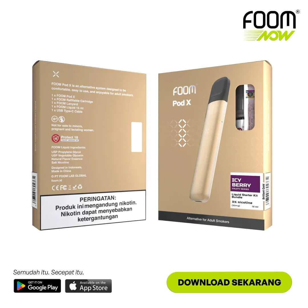 Pod X Brilliant Gold Bundling Icy Berry 15 Ml | FOOM Lab Global Pod X Brilliant Gold Bundling Icy Berry 15 Ml | FOOM Lab Global