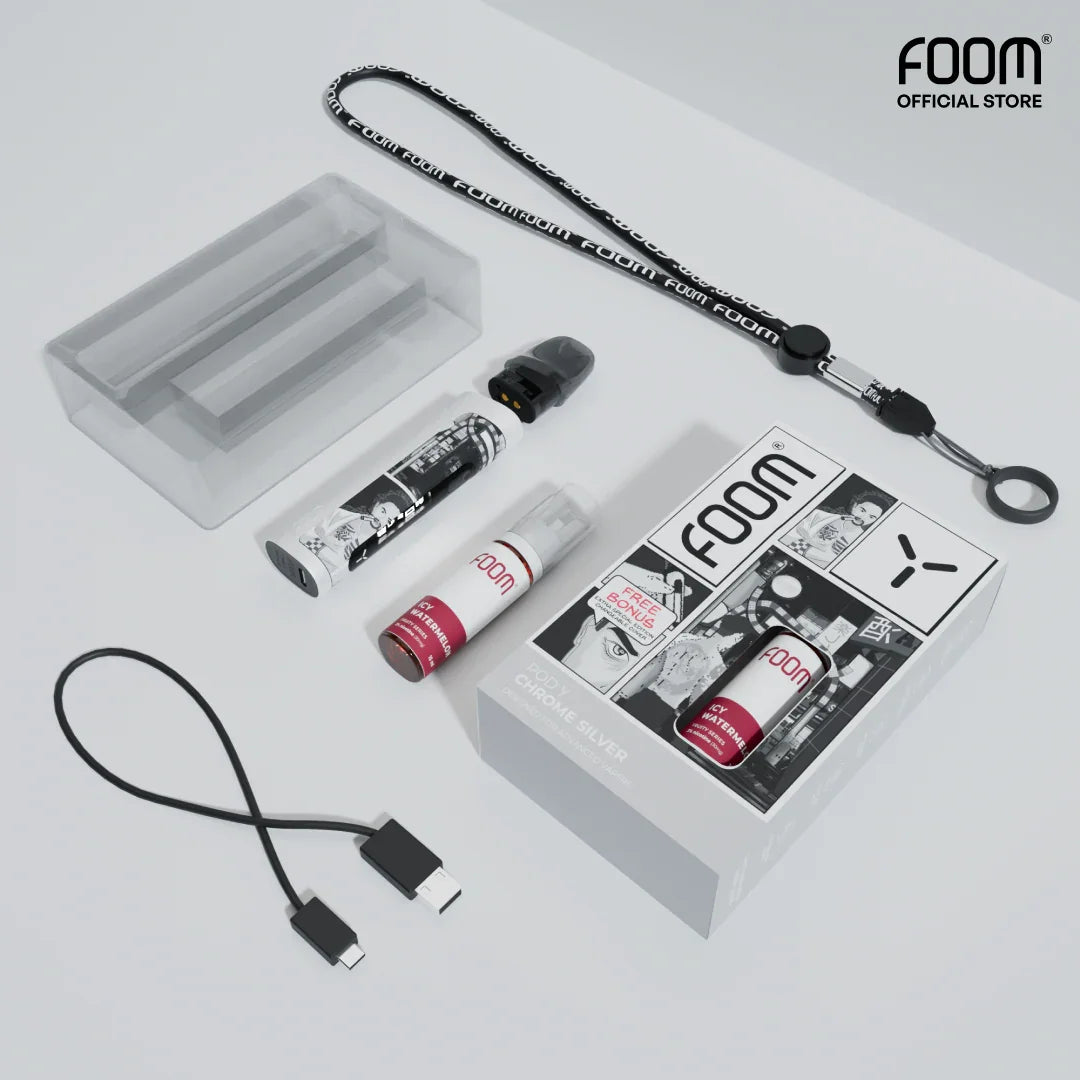 Pod Y Chrome Silver FOOM x UUS -  Bundling Icy Watermelon 15 ml ( Special Edition )