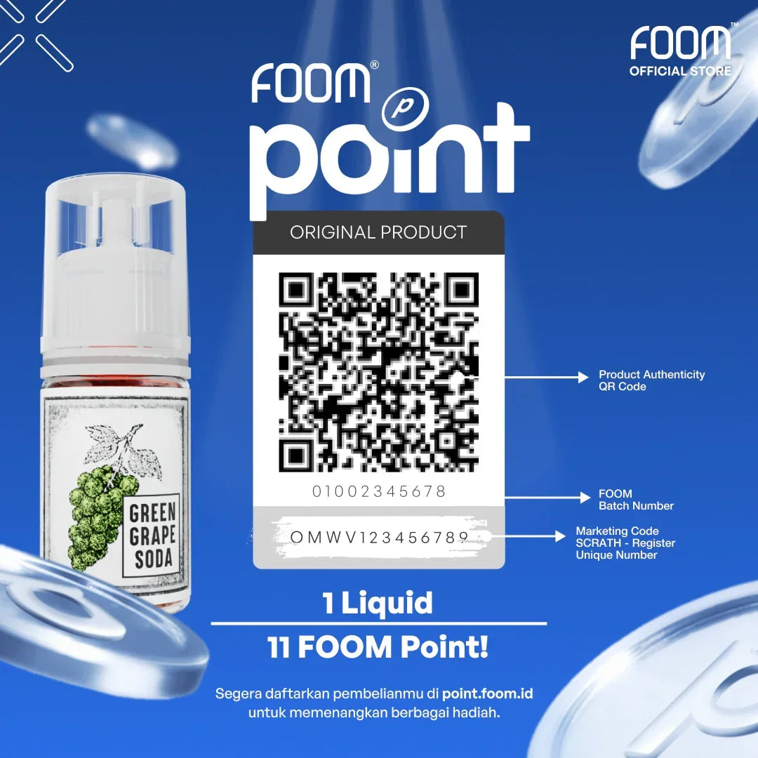 FOOM Liquid Vape Salt Nic Enak dan Pods Vape Terbaik | uus_green_grape_soda_-_foom_point