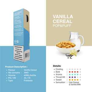 [3 MG] Liquid Freebase POP & PUFF 60 mL | Liquid Vape Terenak dan Pods Vape Terbaik | FOOM