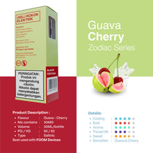 Load gambar ke Gallery E-liquid FOOM Guava Cherry 30MG – kombinasi jambu segar dan ceri manis dalam saltnic 50/50, memberikan sensasi throat hit smooth dan aroma kuat