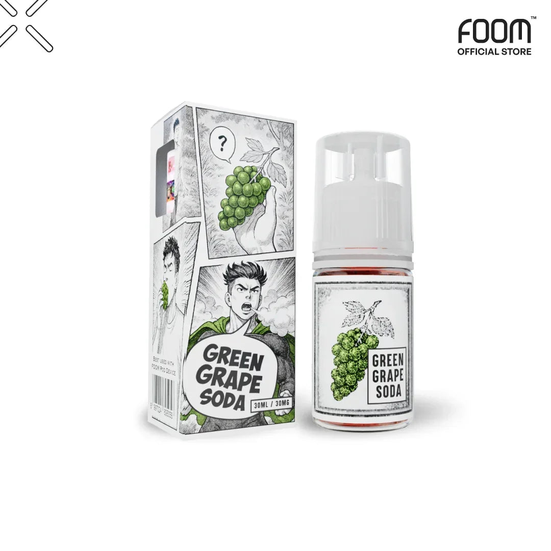 FOOM Liquid Vape Salt Nic Enak dan Pods Vape Terbaik | 8997024695324-uus_green_grape_soda