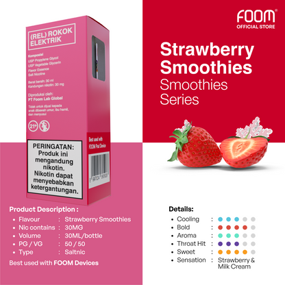 [PRE ORDER] Liquid Flooid by FOOM Strawberry Smoothies - Smoothies Series