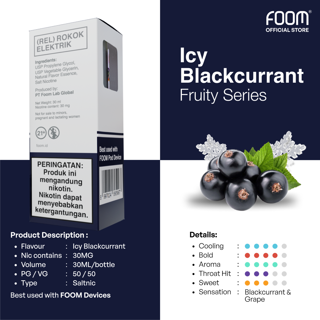 [PRE ORDER] FOOM Icy Blackcurrant - Fruity Series