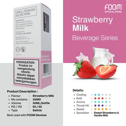 [NEW] Strawberry Milk - Liquid FOOM Beverage Series