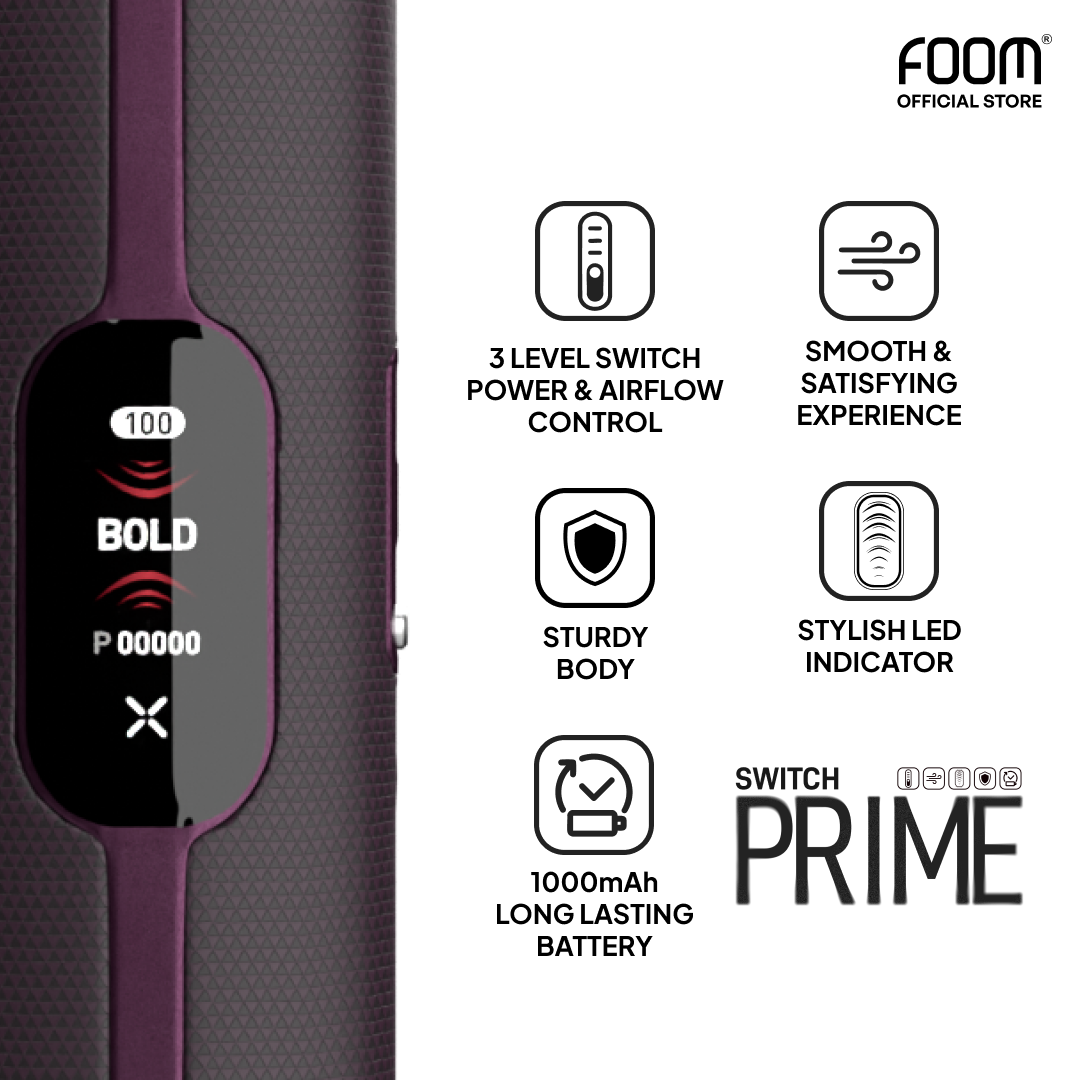 FOOM Liquid Vape Salt Nic Enak dan Pod Vape Terbaik | FOOMXSWITCHPRIME-ExpressivePurple-8_a9c80591-ded3-4199-ad97-5897e41b906e