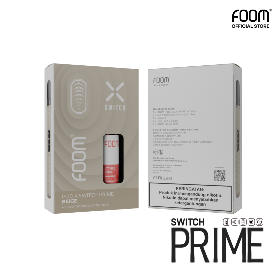 FOOM Liquid Vape Salt Nic Enak dan Pod Vape Terbaik | FOOMXSWITCHPRIME-FineBeige-3_60c8fa73-e2e9-4219-b3bf-a48356ceb4d7