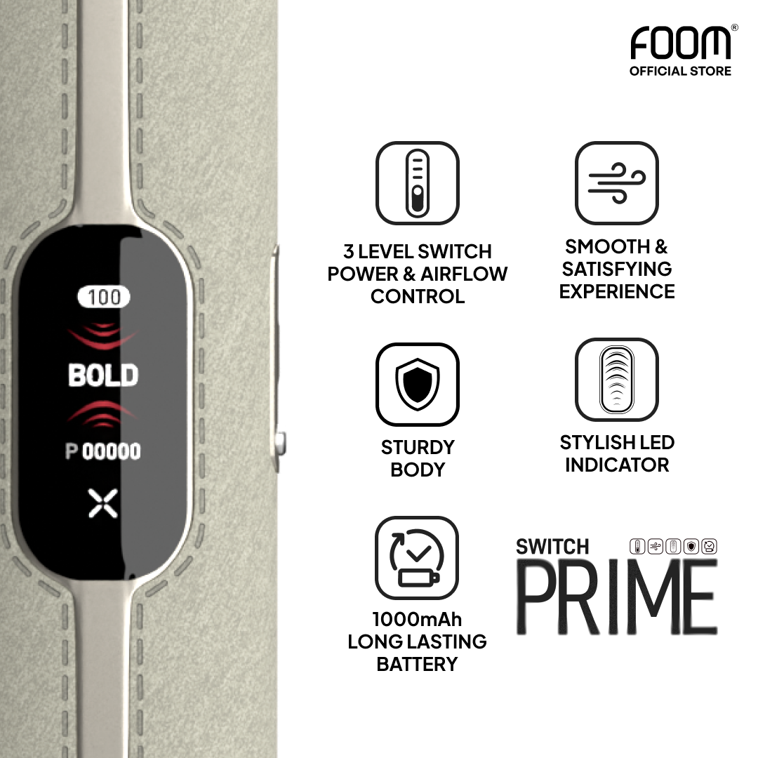 FOOM Liquid Vape Salt Nic Enak dan Pod Vape Terbaik | FOOMXSWITCHPRIME-FineBeige-8_151fd366-c797-4bd8-9222-608291c94458