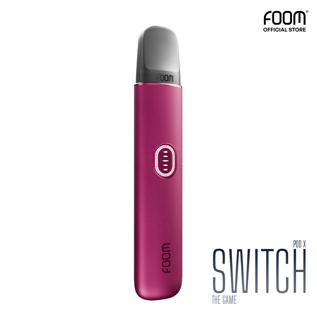 FOOM Liquid Vape Salt Nic Enak dan Pods Vape Terbaik | FOOM Pod X Switch Magenta