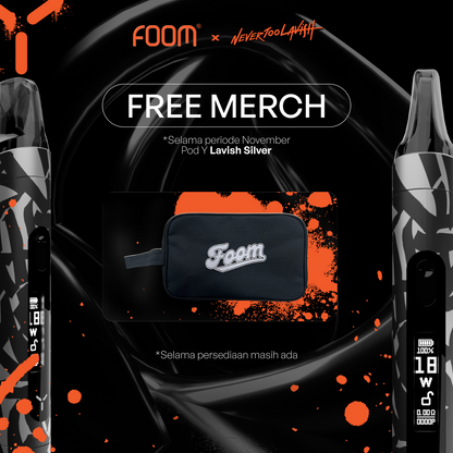 [HOT] Pod Y Chrome Silver FOOM x Never Too Lavish - Bundling Matcha Latte 15 ml (Special Edition)