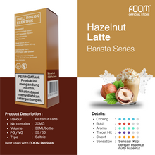 Hazelnut Latte - Barista Series FLOOID | FOOM Liquid Vape Salt Nic Terenak dan Pod Vape Terbaik
