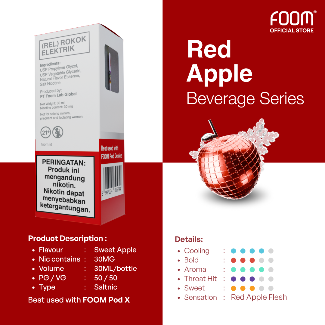 Liquid FOOM - Red Apple 30ml