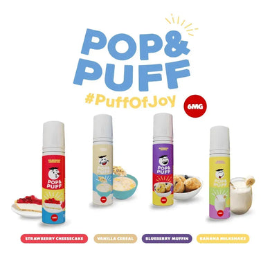 Banana Milkshake - [6 MG] Liquid Freebase POP & PUFF 60 mL | Liquid Vape Terenak dan Pods Vape Terbaik | FOOM