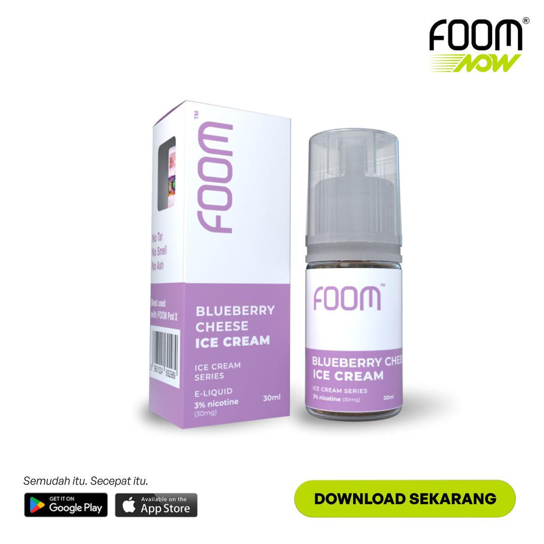 BLUEBERRY CHEESE ICE CREAM - [Ice Cream Series] | Liquid Vape Terenak dan Pods Vape Terbaik | FOOM