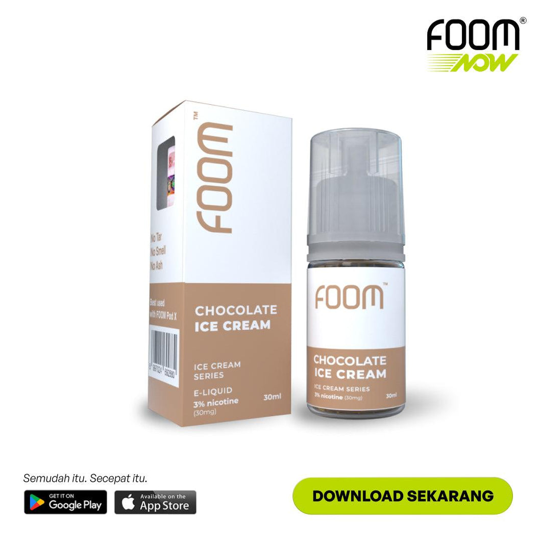 CHOCOLATE ICE CREAM - [Ice Cream Series] | Liquid Vape Terenak dan Pods Vape Terbaik | FOOM