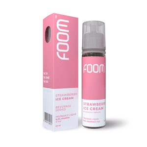 FOOM BEVERAGE SERIES - Strawberry Ice Cream [Freebase] | Liquid Vape Terenak dan Pods Vape Terbaik | FOOM