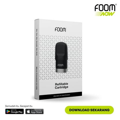 FOOM Refillable Cartridge X Pack (isi 3pcs) | Liquid Vape Salt Nic Enak dan Pods Vape Terbaik - FOOM