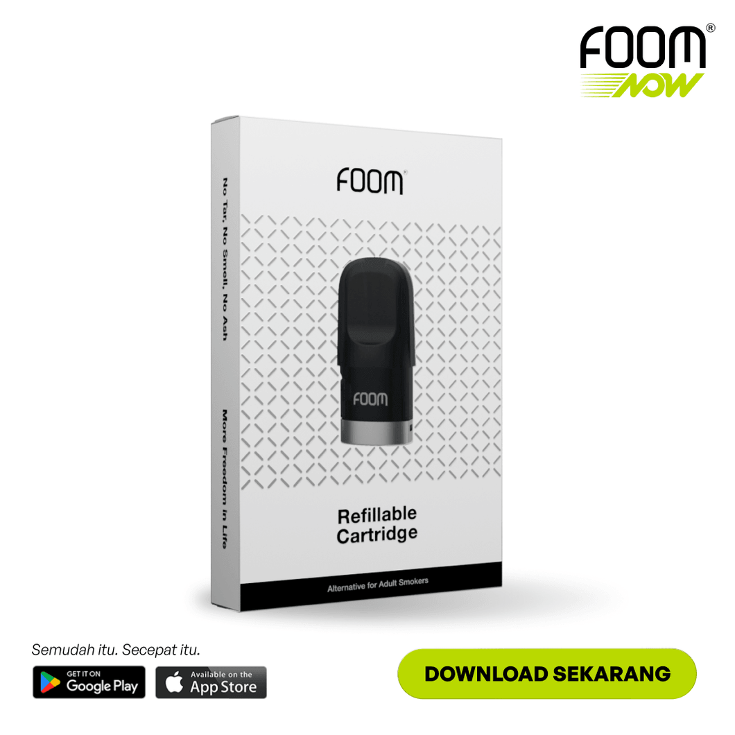 FOOM Refillable Cartridge X Pack (isi 3pcs) | Liquid Vape Terenak dan Pods Vape Terbaik | FOOM