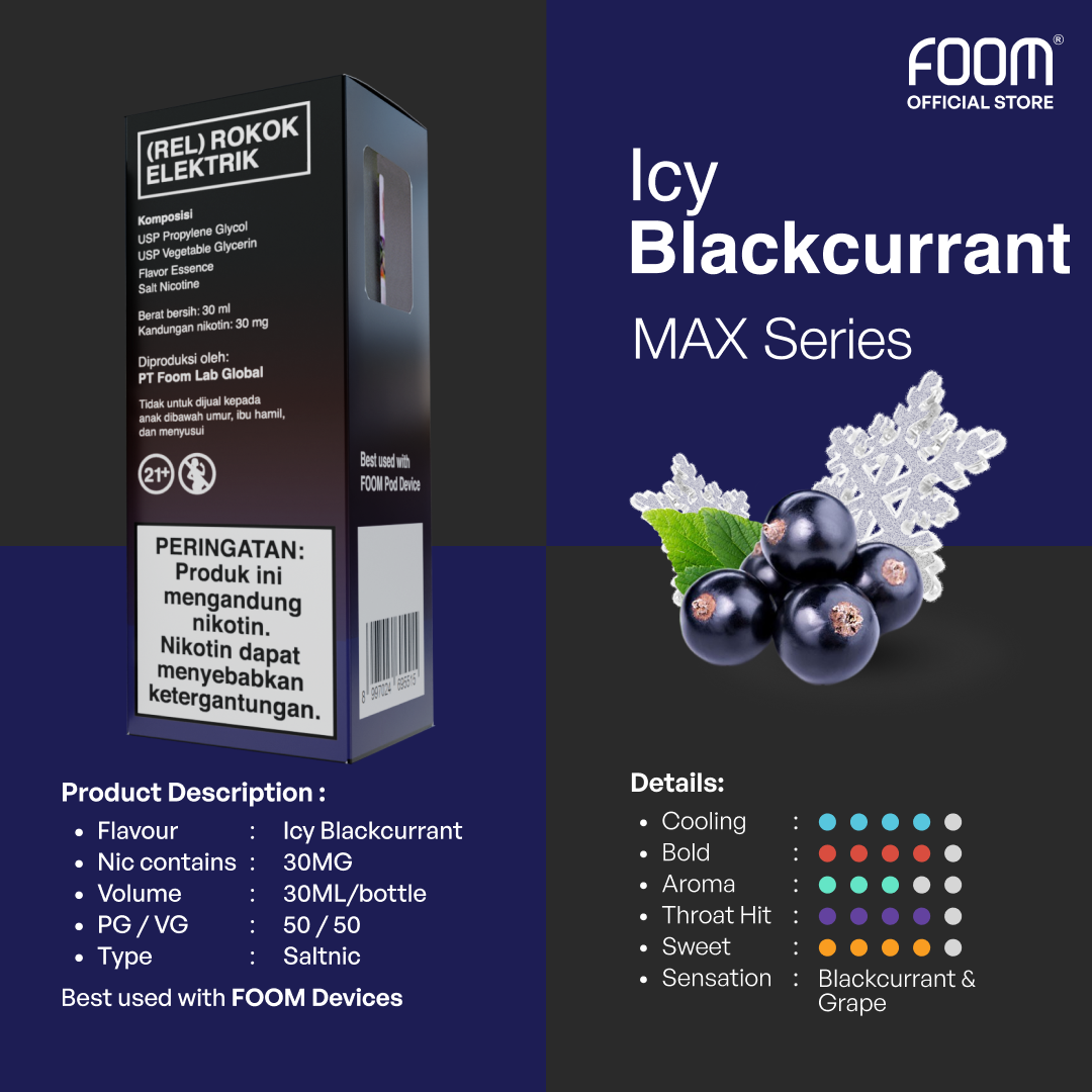 [PRE ORDER] Icy Blackcurrant - FOOM MAX Series