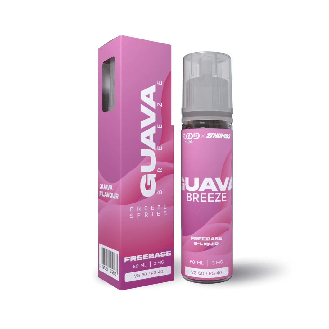 GUAVA - Flooid Breeze Series [Freebase] | Liquid Vape Terenak dan Pods Vape Terbaik | FOOM