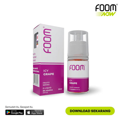 ICY GRAPE - [Icy Fruity Series] | Liquid Vape Terenak dan Pods Vape Terbaik | FOOM