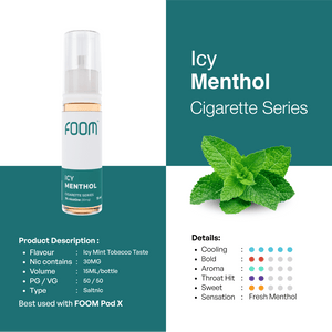 ICY MENTHOL - [Cig Series] | Liquid Vape Terenak dan Pods Vape Terbaik | FOOM
