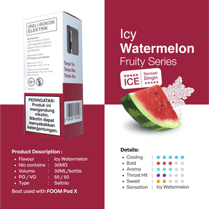 ICY WATERMELON - [Fruity Series V2] | Liquid Vape Terenak dan Pods Vape Terbaik | FOOM