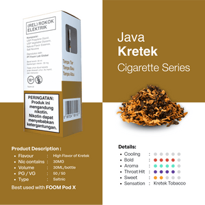JAVA KRETEK VOL 2 - [Cig Series] | Liquid Vape Terenak dan Pods Vape Terbaik | FOOM