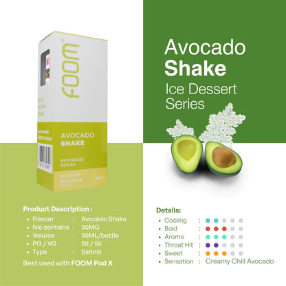 Liquid AVOCADO SHAKE - [Beverage Series] | Liquid Vape Salt Nic Enak dan Pods Vape Terbaik - FOOM