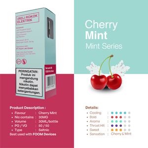 Liquid CHERRY MINT - [Mint Series Flooid] | Liquid Vape Salt Nic Enak dan Pods Vape Terbaik - FOOM