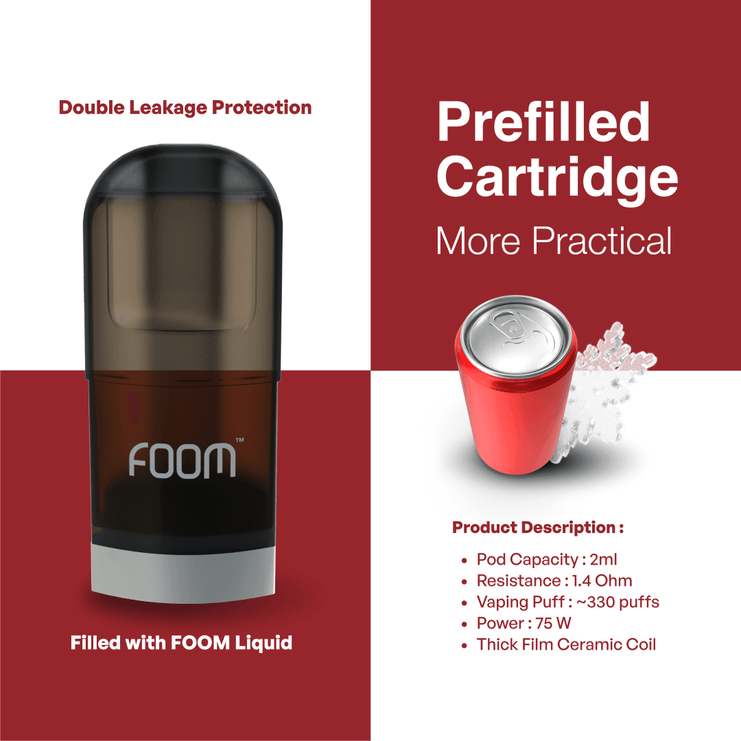 Liquid COLA CAPSULE - [Prefilled Cartridge] | Liquid Vape Salt Nic Enak dan Pods Vape Terbaik - FOOM