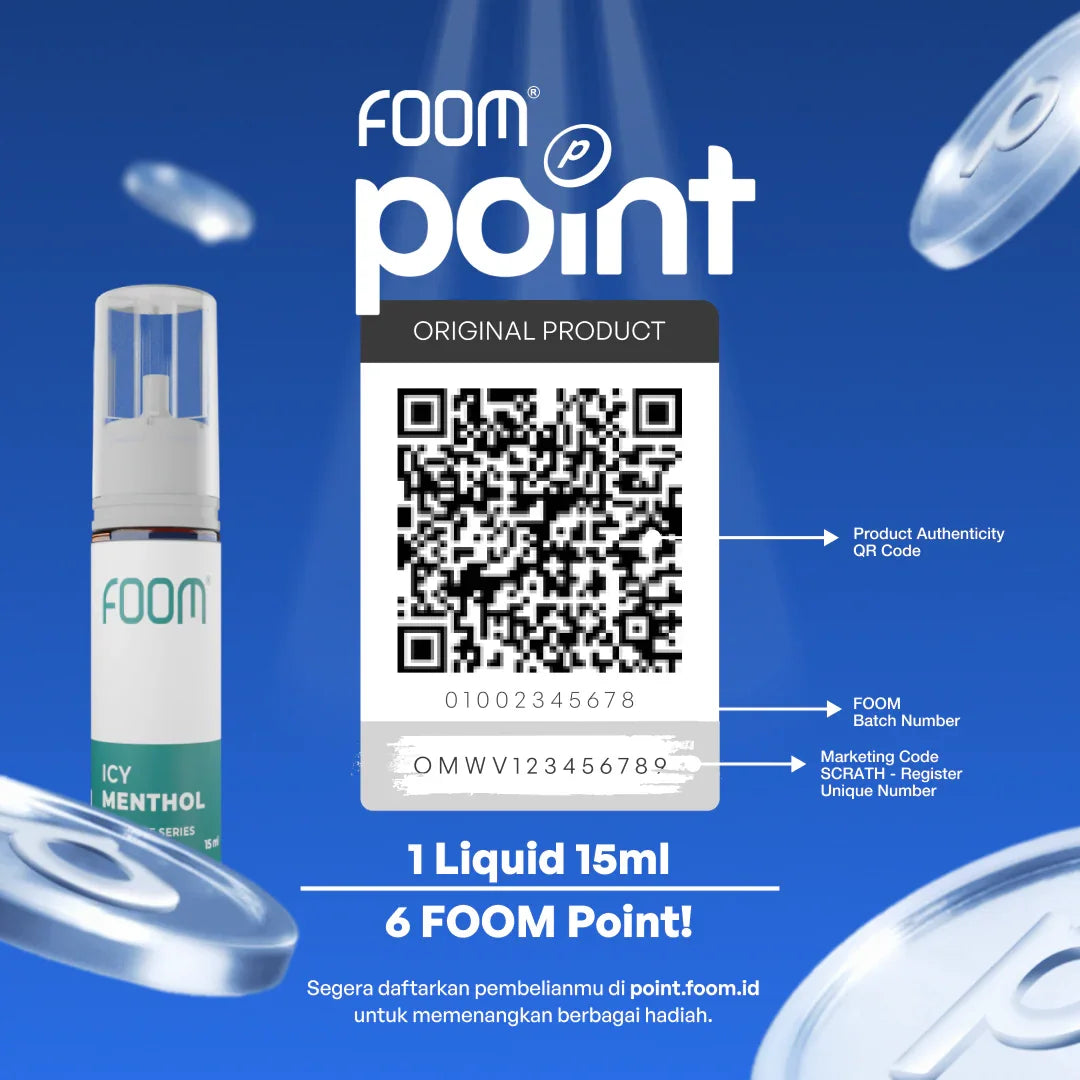 LIQUID FOOM ICY MENTHOL - 15ML SERIES | Liquid Vape Salt Nic Enak dan Pods Vape Terbaik - FOOM