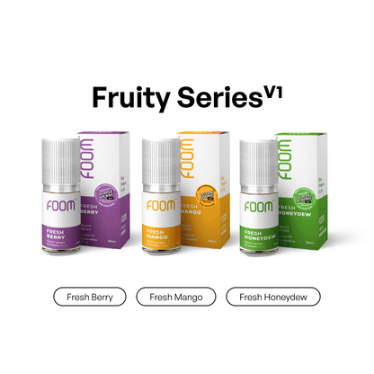 Liquid Fruity Series V1 | Liquid Vape Salt Nic Enak dan Pods Vape Terbaik - FOOM
