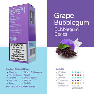 Liquid GRAPE BUBBLEGUM - [Bubblegum Series Flooid] | Liquid Vape Terenak dan Pods Vape Terbaik | FOOM