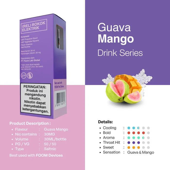 Jual Liquid GUAVA MANGO - Liquid Salt Nic Mangga Jambu | FOOM