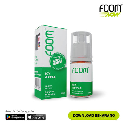 Liquid ICY APPLE - [Icy Series] | Liquid Vape Salt Nic Enak dan Pods Vape Terbaik - FOOM