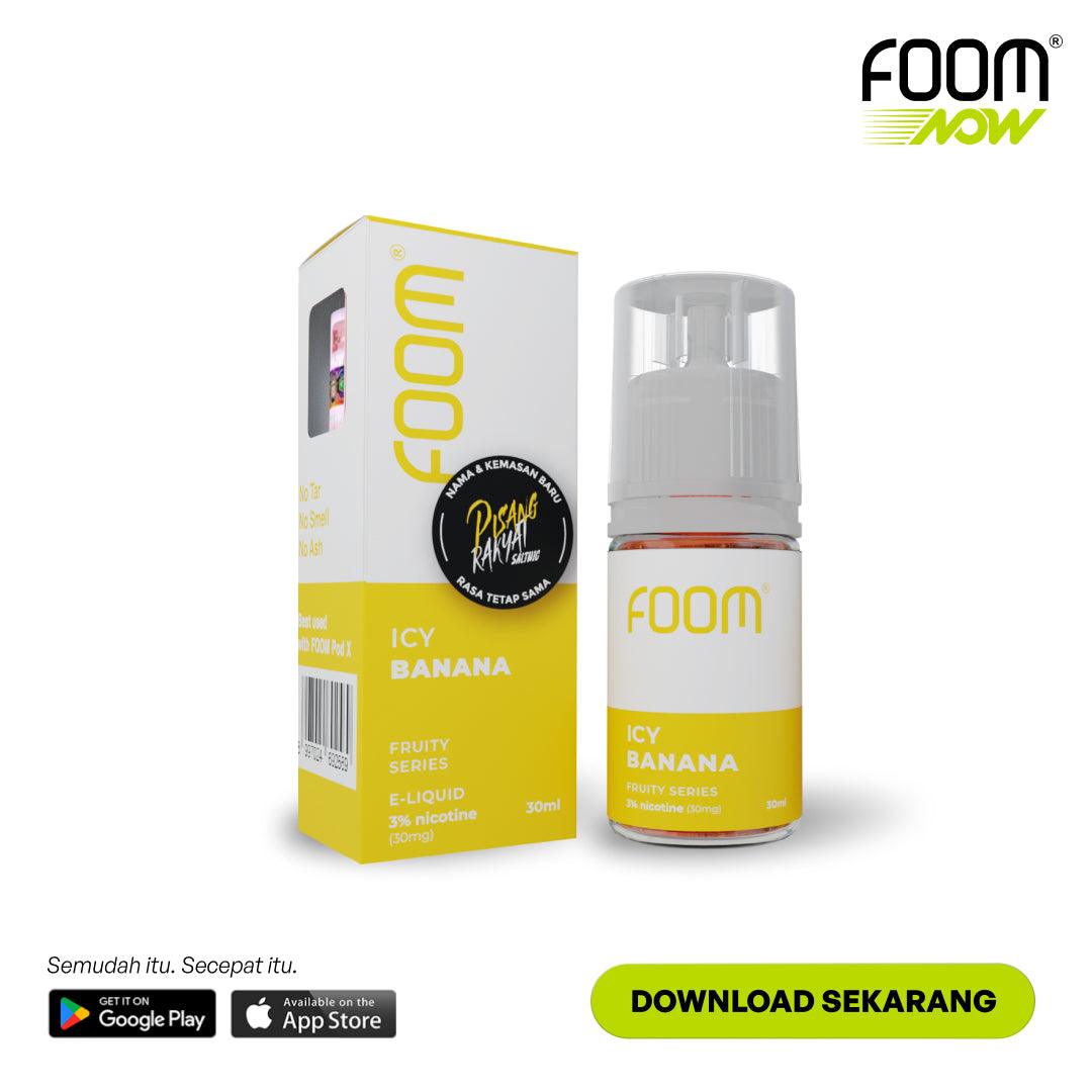 Liquid ICY BANANA - [Icy Series] | Liquid Vape Salt Nic Enak dan Pods Vape Terbaik - FOOM