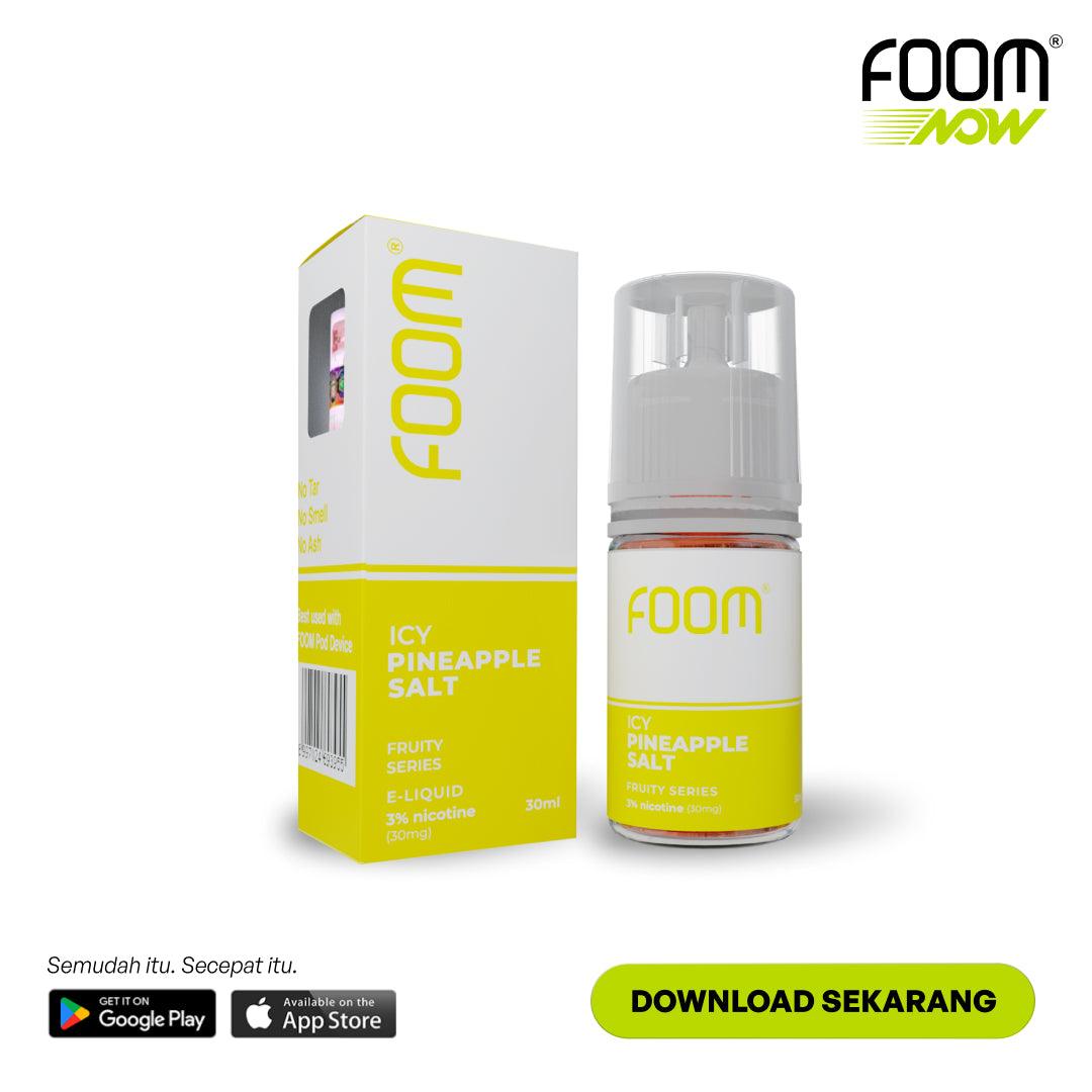 Liquid ICY PINEAPPLE SALT - [Icy Fruity Series] | Liquid Vape Salt Nic Enak dan Pods Vape Terbaik - FOOM