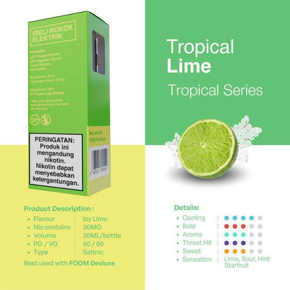 Liquid LIME - [Tropical Series Flooid] | Liquid Vape Salt Nic Enak dan Pods Vape Terbaik - FOOM
