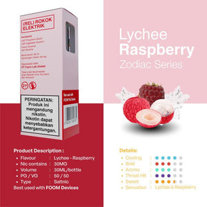 Liquid LYCHEE RASPBERRY - [Zodiac Series Flooid] | Liquid Vape Terenak dan Pods Vape Terbaik | FOOM