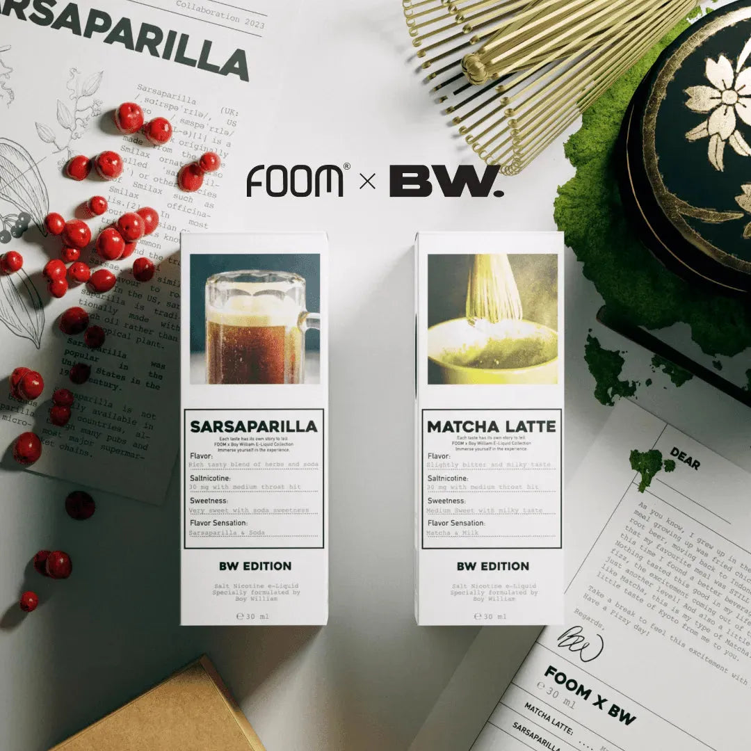 Liquid MATCHA LATTE - [Liquid FOOM x BW Series] | Liquid Vape Salt Nic Enak dan Pods Vape Terbaik - FOOM