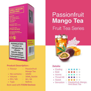 Liquid PASSIONFRUIT MANGO TEA - [Fruit Tea Series Flooid] | Liquid Vape Terenak dan Pods Vape Terbaik | FOOM