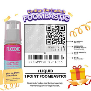 Liquid STRAWBERRY BUBBLEGUM - [Bubblegum Series Flooid] | Liquid Vape Terenak dan Pods Vape Terbaik | FOOM